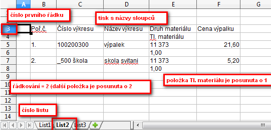 5. Pro export Položek nabídky slouží číselník Export do XLSX - položky.