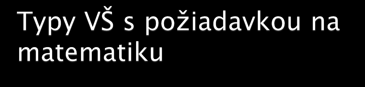 Aplikovaná matematika.