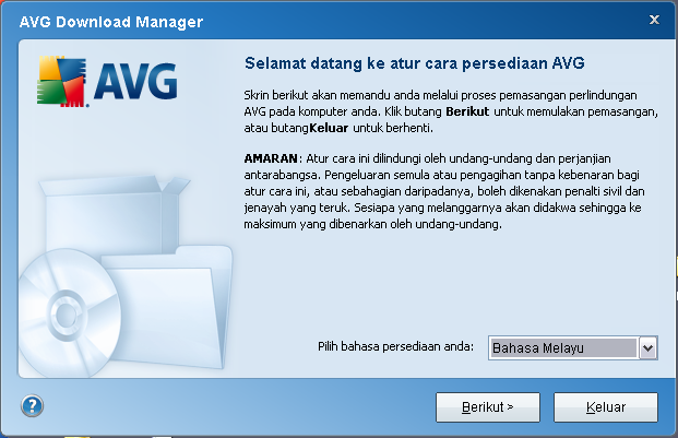 4. AVG Download Manager AVG Download Manager adalah alat mudah yang membantu anda memilih fail pemasangan yang betul untuk produk AVG anda.