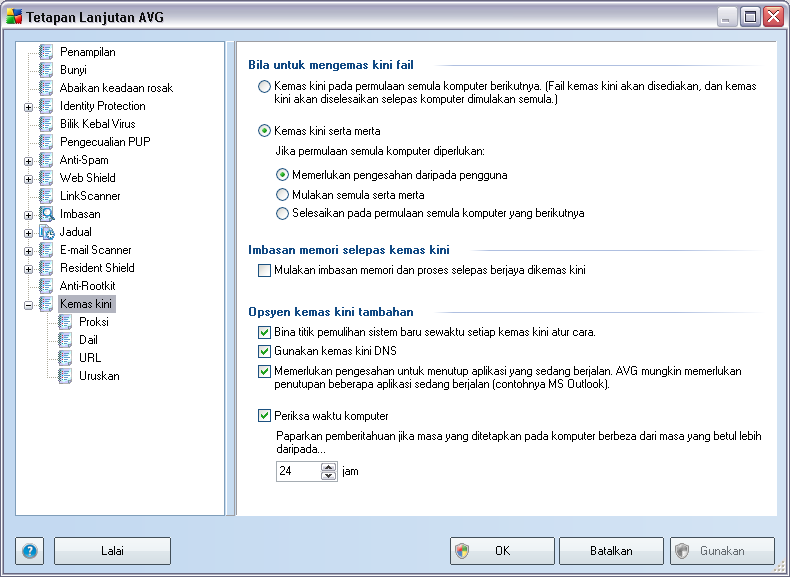 Imbasan rootkit pantas - hanya mengimbas folder sistem (biasanya c: \Windows) Imbasan rootkit penuh mengimbas semua cakera yang boleh diakses kecuali A: dan B: 9.15.