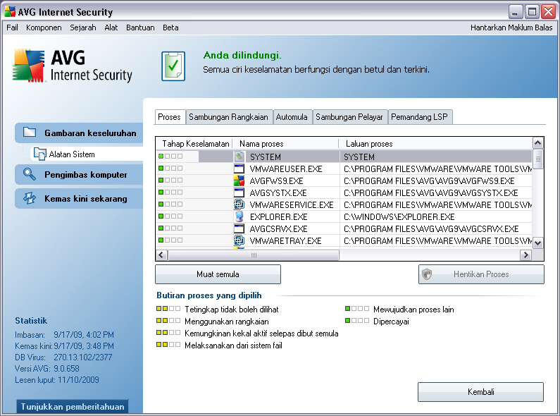 8.5.1. Proses Dialog Proses mengandungi senarai proses (cth. aplikasi yang dijalankan) yang sedang aktif pada komputer anda.