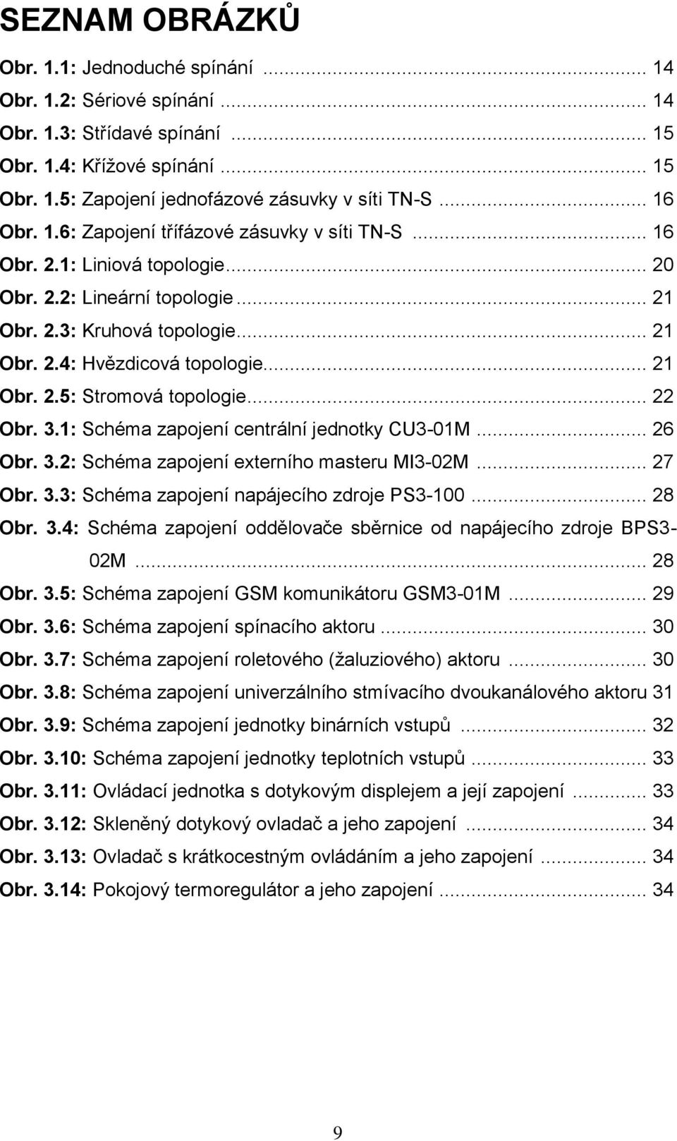 .. 21 Obr. 2.5: Stromová topologie... 22 Obr. 3.1: Schéma zapojení centrální jednotky CU3-01M... 26 Obr. 3.2: Schéma zapojení externího masteru MI3-02M... 27 Obr. 3.3: Schéma zapojení napájecího zdroje PS3-100.