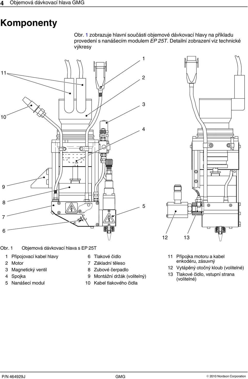 Detailní zobrazení viz technické výkresy 1 11 2 3 10 4 9 8 5 7 6 Obr.