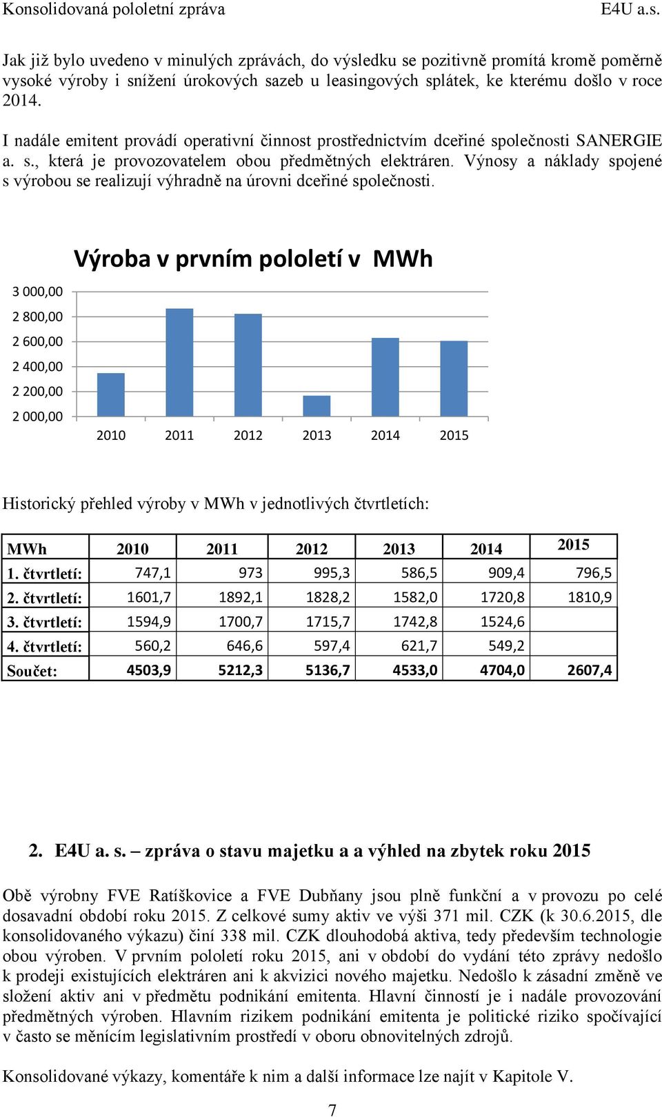 Výnosy a náklady spojené s výrobou se realizují výhradně na úrovni dceřiné společnosti.