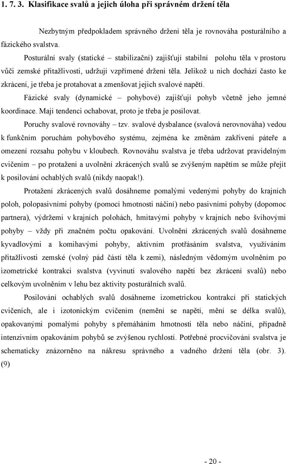 Jelikož u nich dochází často ke zkrácení, je třeba je protahovat a zmenšovat jejich svalové napětí. Fázické svaly (dynamické pohybové) zajišťují pohyb včetně jeho jemné koordinace.