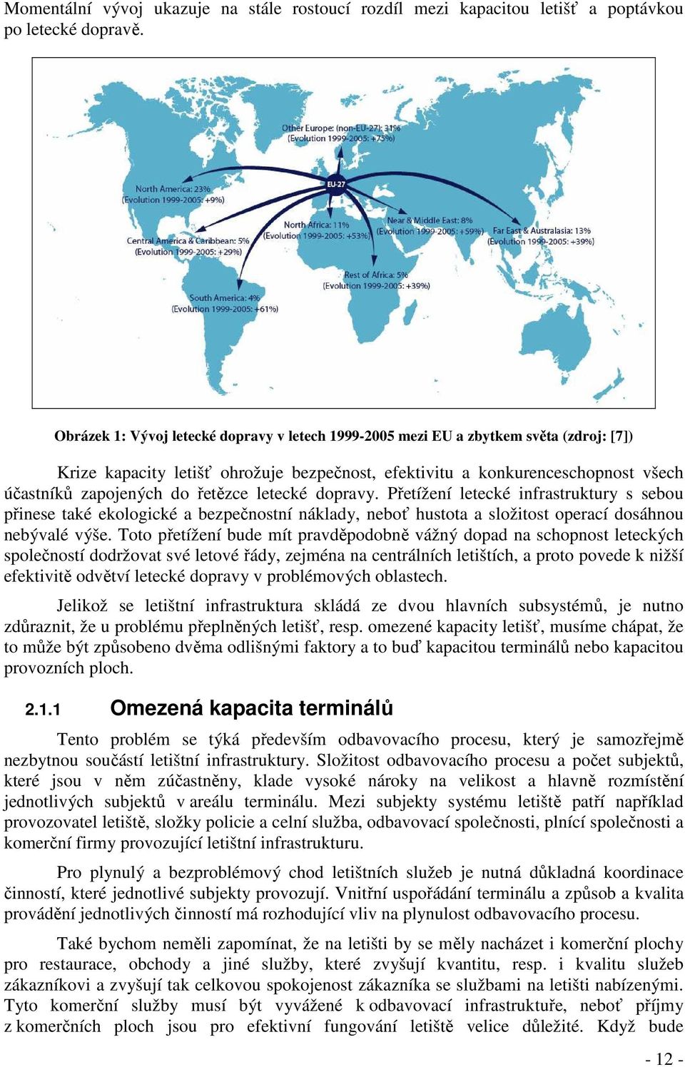 letecké dopravy. Přetížení letecké infrastruktury s sebou přinese také ekologické a bezpečnostní náklady, neboť hustota a složitost operací dosáhnou nebývalé výše.