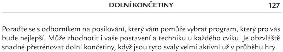 Může zhodnotit i vaše postavení a techniku u každého cviku.