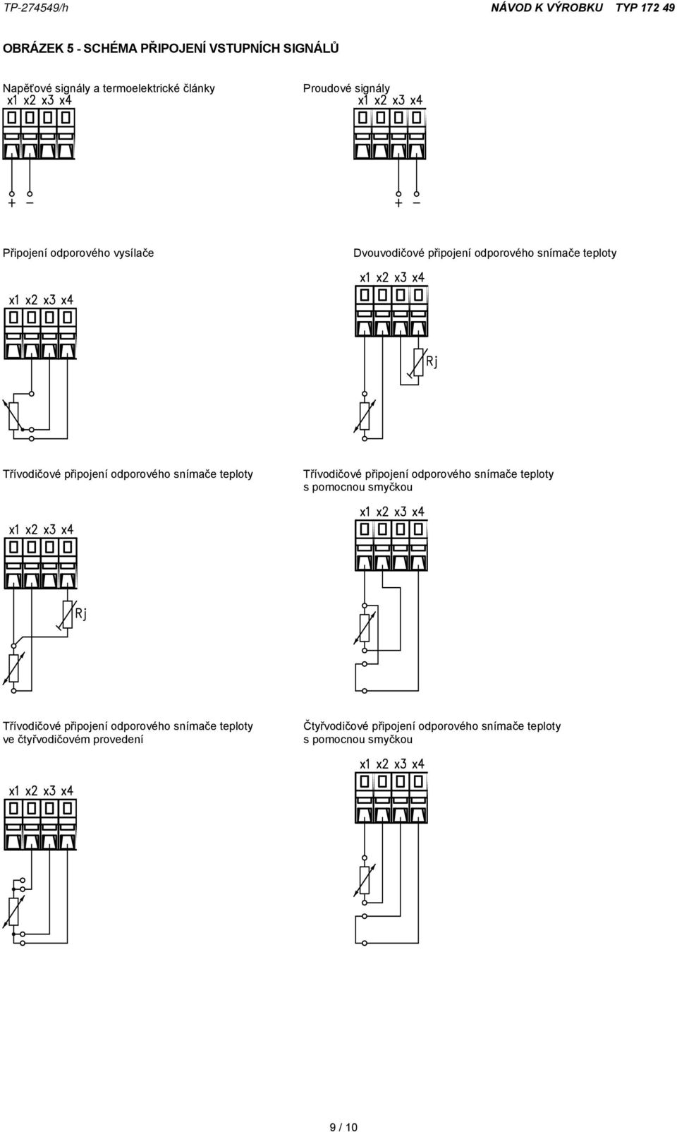 snímače teploty Třívodičové připojení odporového snímače teploty s pomocnou smyčkou Třívodičové připojení