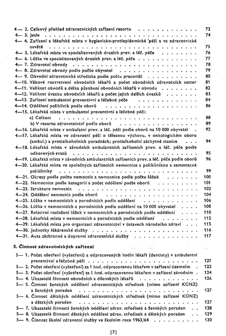 Zdravotní obvody podle počtu obyvatel ~ 79 4-9. Obvodní zdravotnická střediska podle počtu pracovišť 80. 4-10. Věkové rozvrstvení obvodních lékařů a počet obvodních zdravotních sester 81 4-11.