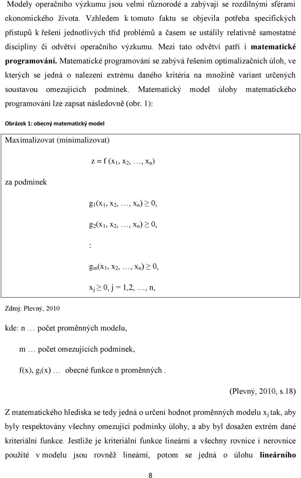 Mezi tato odvětví patří i matematické programování.