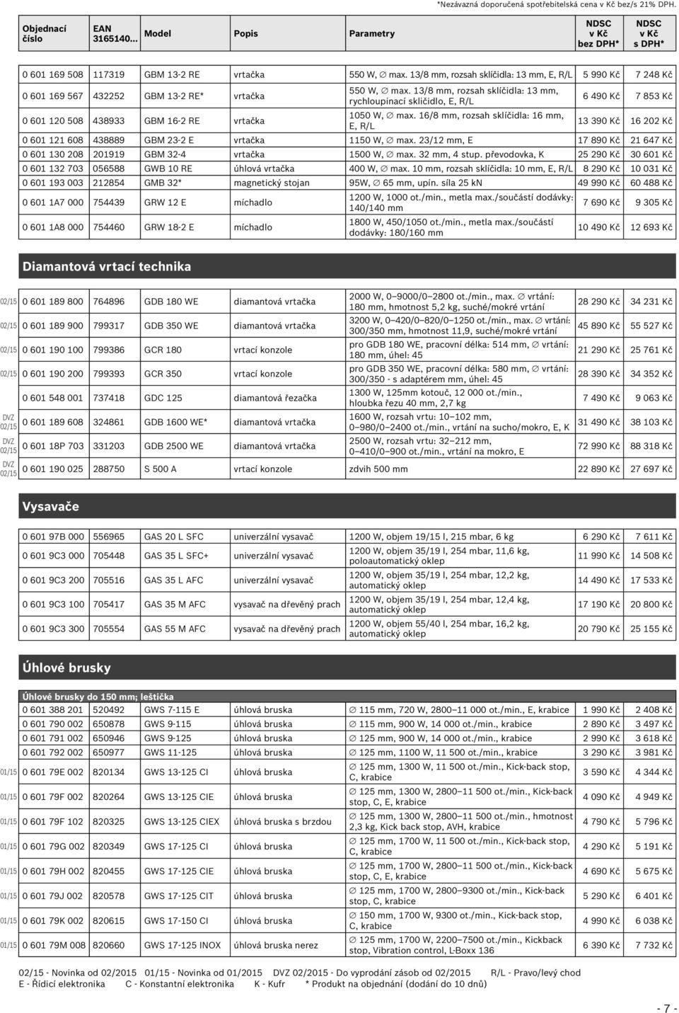 13/8 mm, rozsah sklíčidla: 13 mm, rychloupinací skličidlo, E, R/L 6 490 Kč 7 853 Kč 0 601 120 508 438933 GBM 16-2 RE vrtačka 1050 W, max.