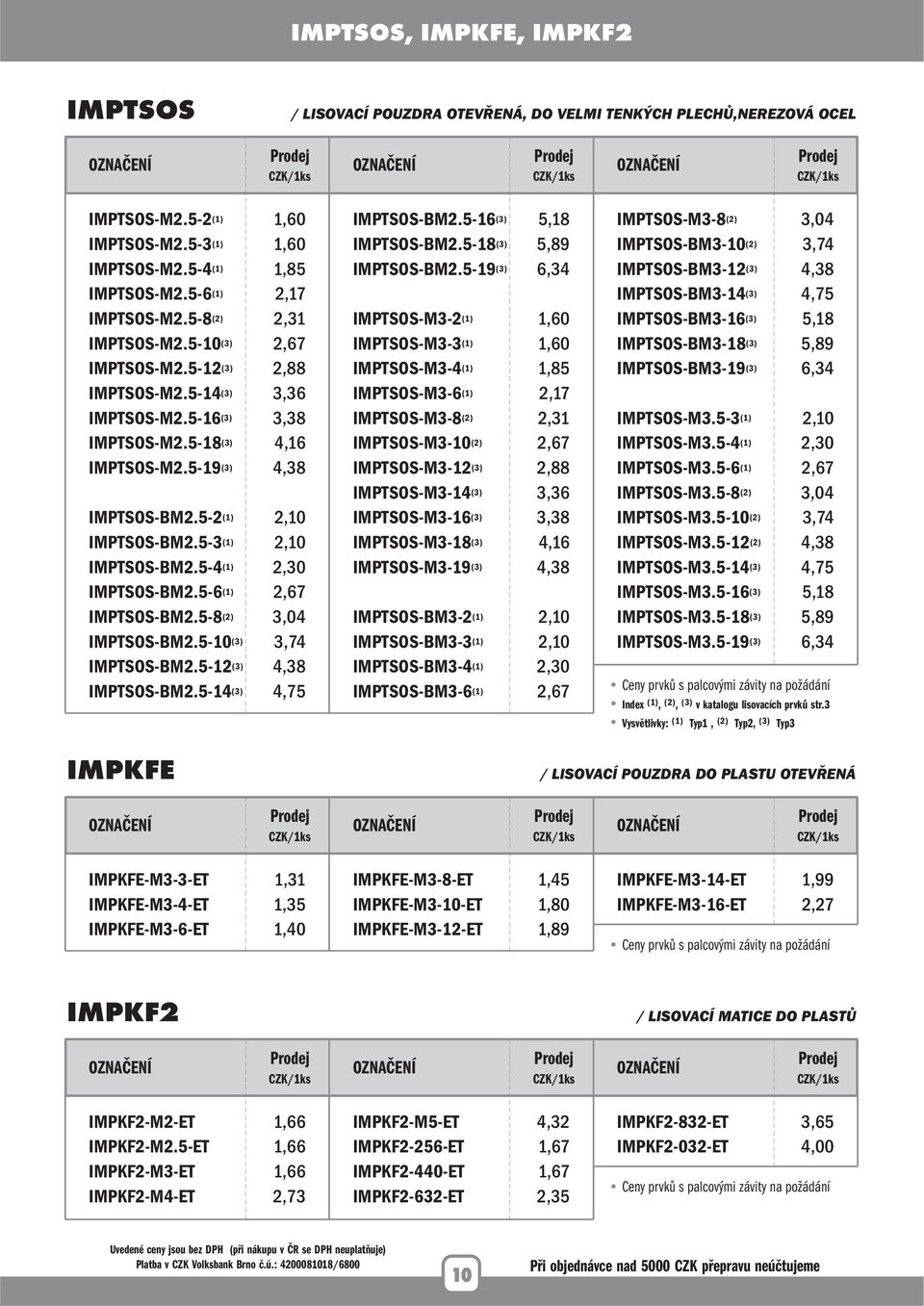 5-6 (1) IMPTSOS-BM2.5-8 (2) IMPTSOS-BM2.5-10 (3) IMPTSOS-BM2.5-12 (3) IMPTSOS-BM2.5-14 (3) 1,60 1,60 1,85 2,88 3,38 4,16 4,38 2,30 3,04 4,38 4,75 IMPTSOS-BM2.5-16 (3) IMPTSOS-BM2.5-18 (3) IMPTSOS-BM2.