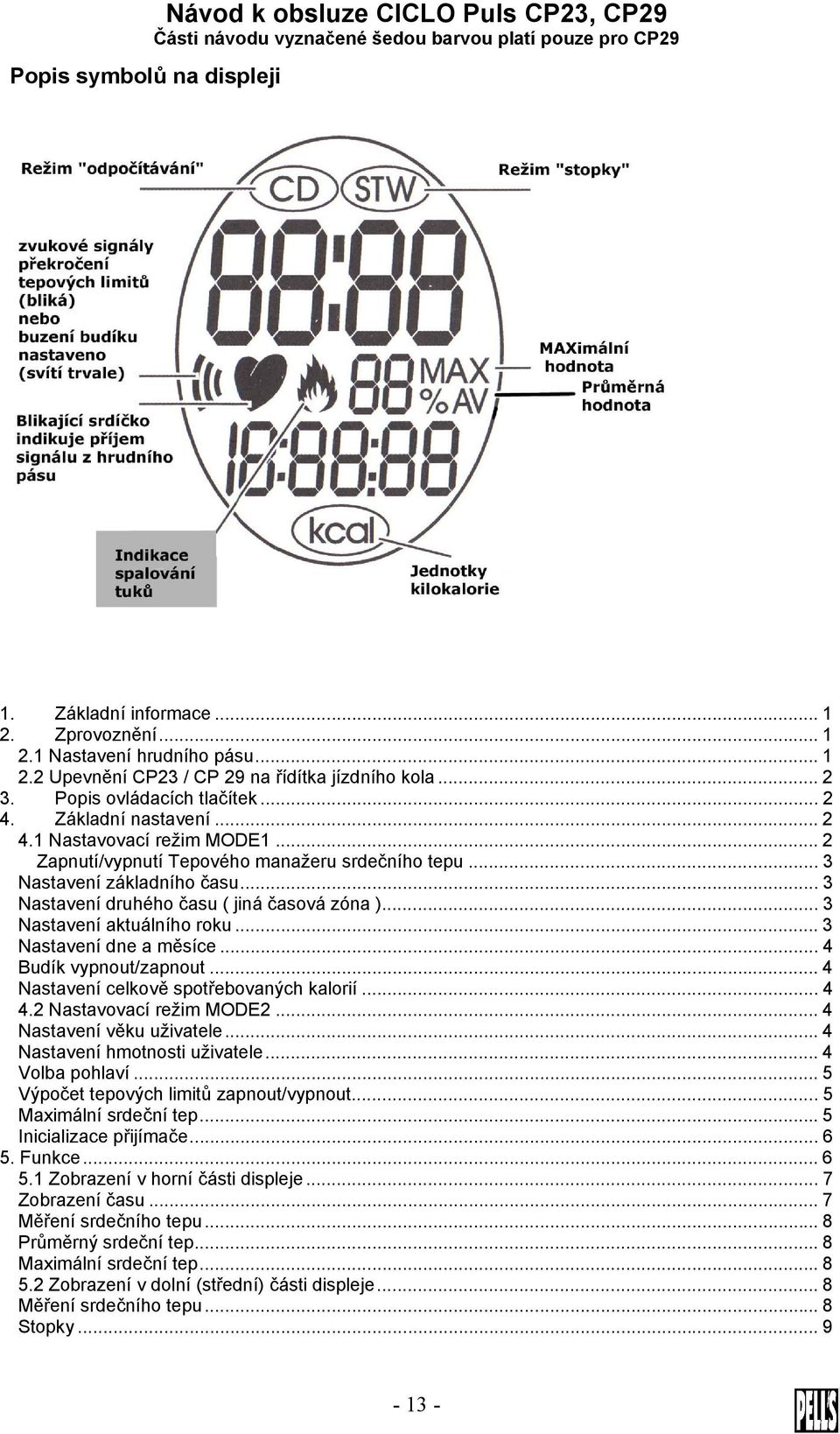 .. 3 Nastavení druhého času ( jiná časová zóna )... 3 Nastavení aktuálního roku... 3 Nastavení dne a měsíce... 4 Budík vypnout/zapnout... 4 Nastavení celkově spotřebovaných kalorií... 4 4.