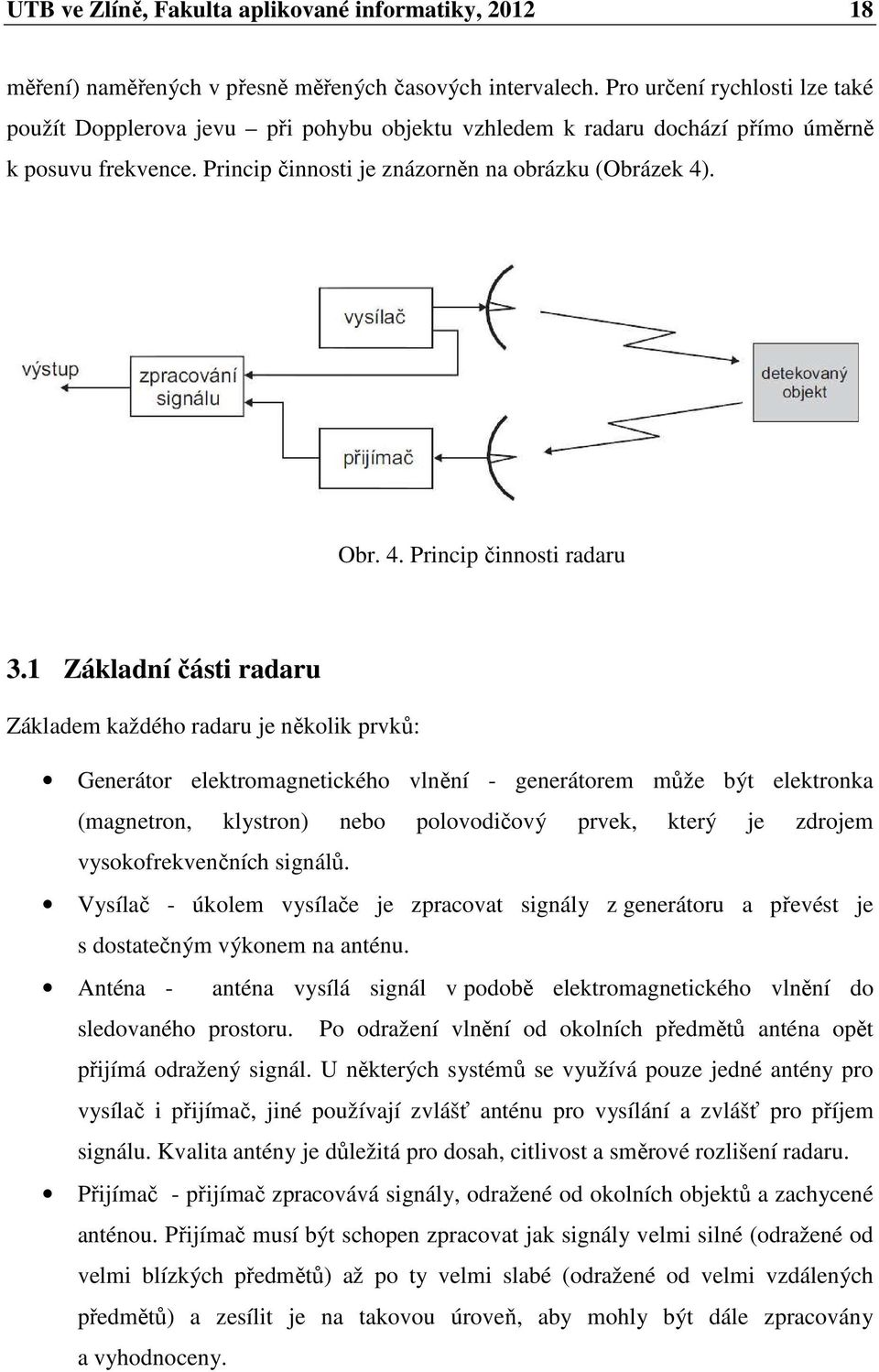 . Obr. 4. Princip činnosti radaru 3.