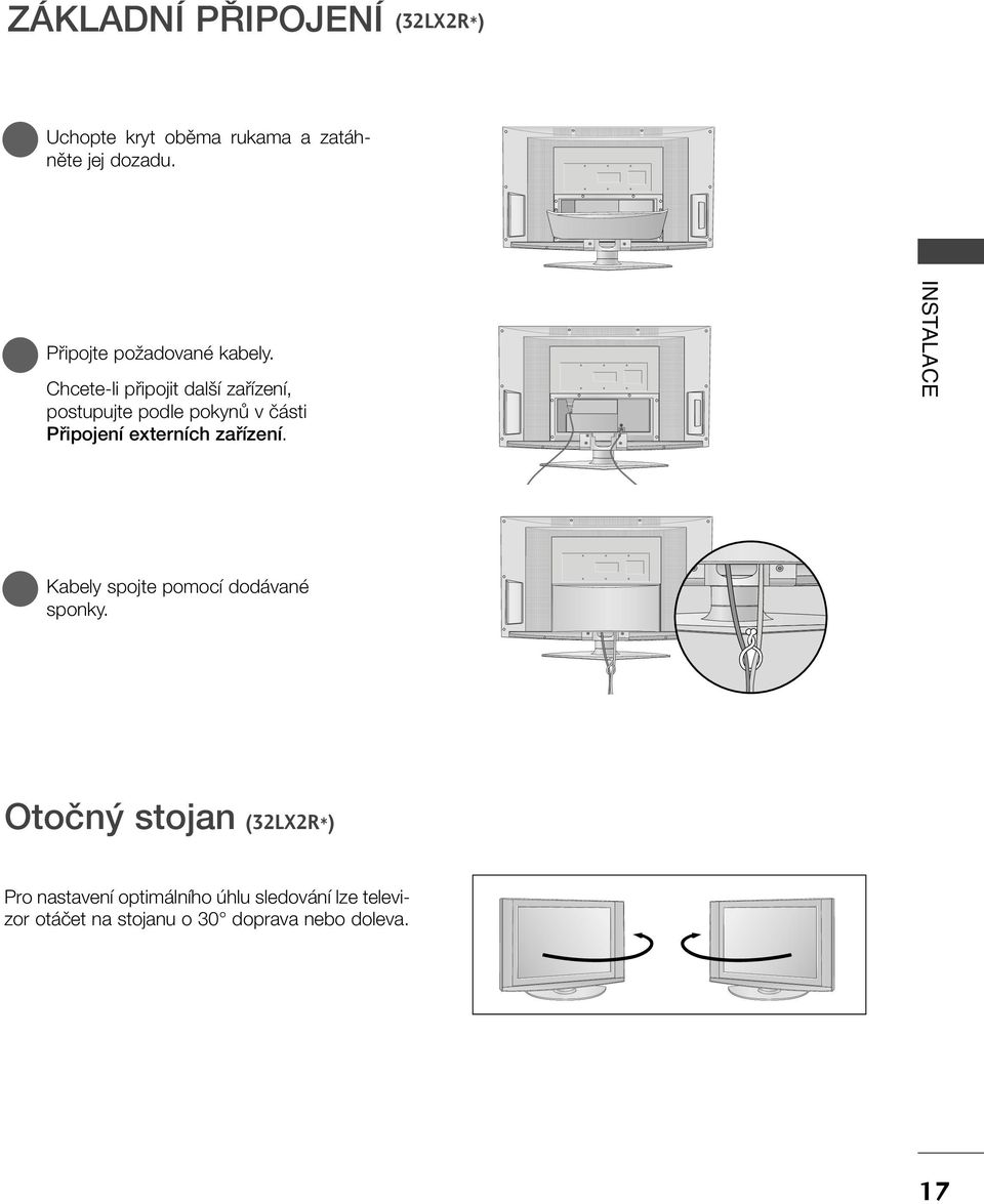 Chcete-li pfiipojit dal í zafiízení, postupujte podle pokynû v ãásti Pfiipojení externích