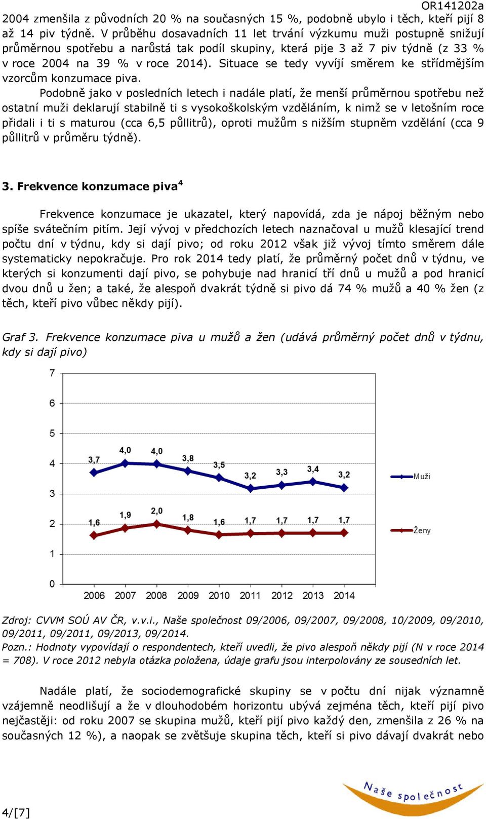 Situace se tedy vyvíjí směrem ke střídmějším vzorcům konzumace piva.