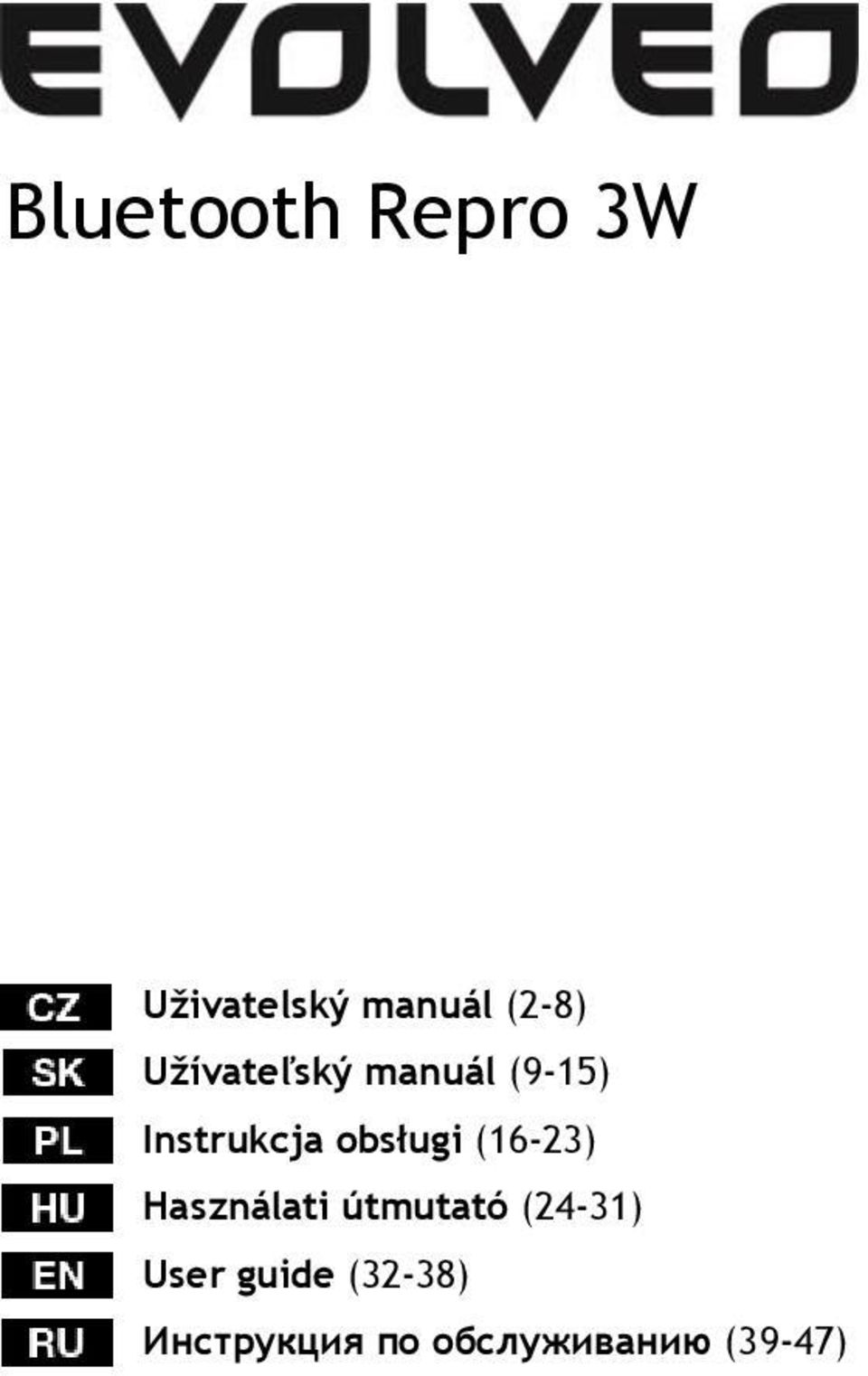 (16-23) Használati útmutató (24-31) User