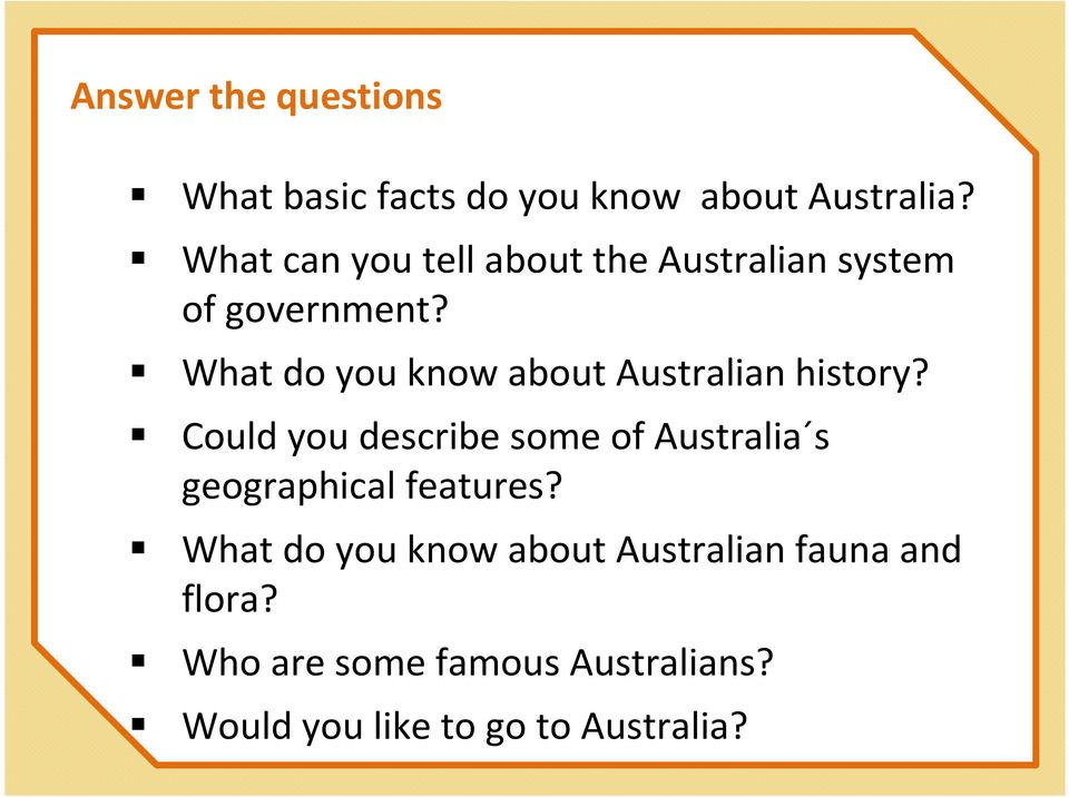 What do you know about Australian history?
