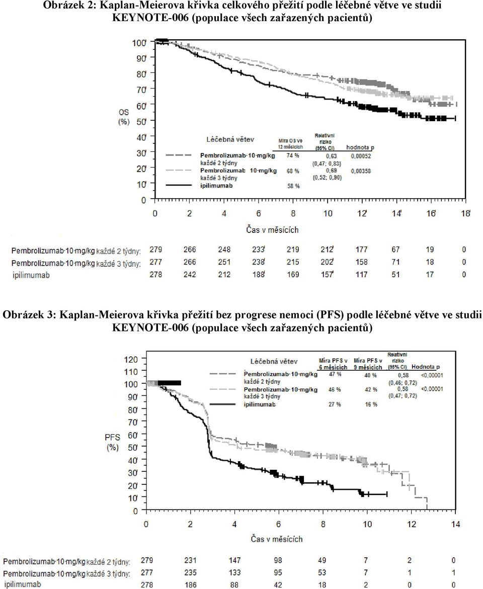 Obrázek 3: Kaplan-Meierova křivka přežití bez progrese nemoci (PFS)
