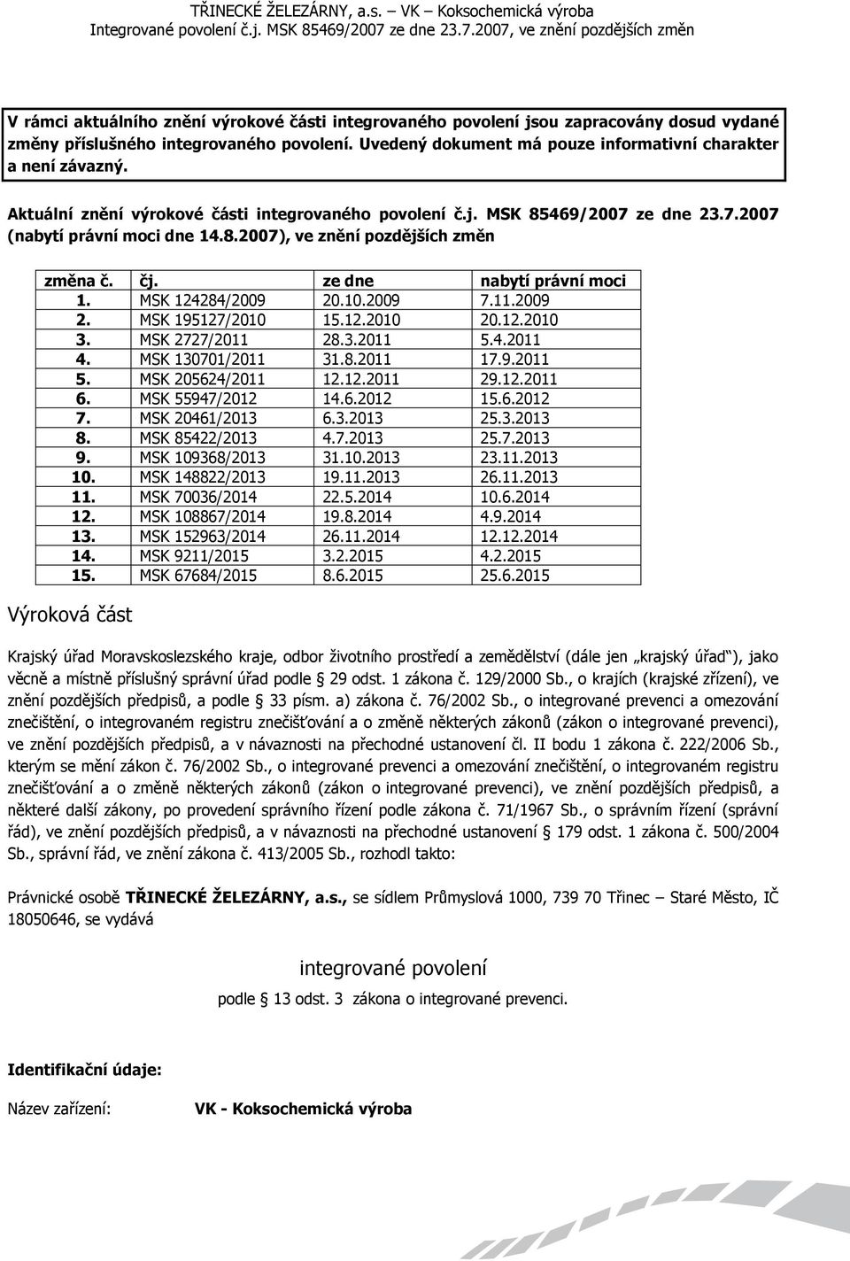 MSK 124284/2009 20.10.2009 7.11.2009 2. MSK 195127/2010 15.12.2010 20.12.2010 3. MSK 2727/2011 28.3.2011 5.4.2011 4. MSK 130701/2011 31.8.2011 17.9.2011 5. MSK 205624/2011 12.12.2011 29.12.2011 6.