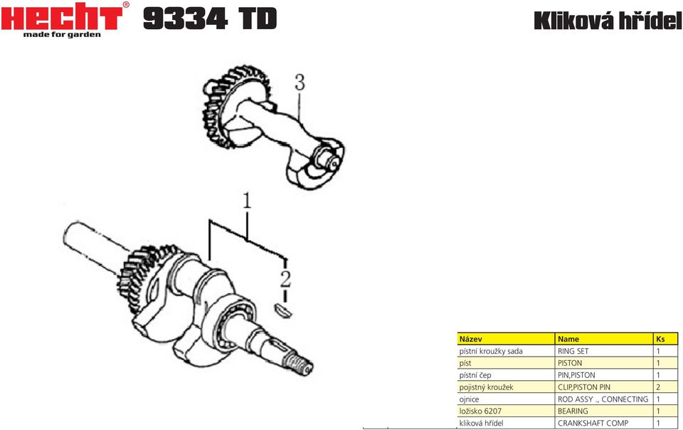 kroužek CLIP,PISTON PIN 2 5 130150049-T190 ojnice ROD ASSY.