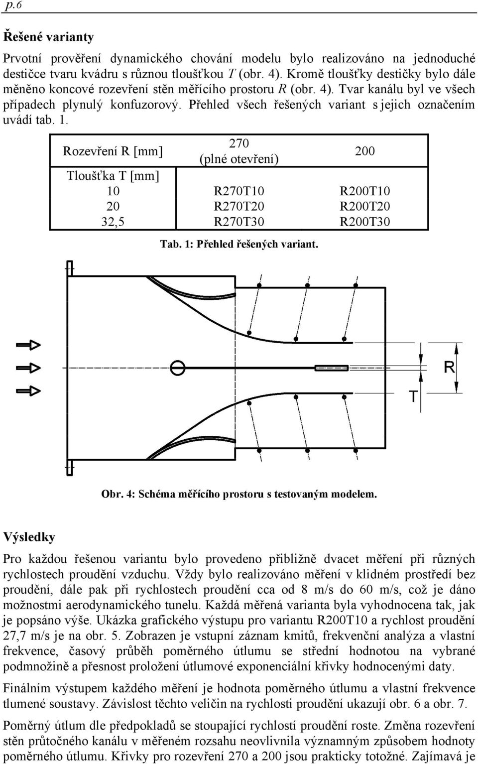 Přehled všech řešených variant s jejich označením uvádí tab. 1. Rozevření R [mm] 27 (plné otevření) 2 Tloušťka T [mm] 1 R27T1 R2T1 2 R27T2 R2T2 32,5 R27T3 R2T3 Tab. 1: Přehled řešených variant. Obr.