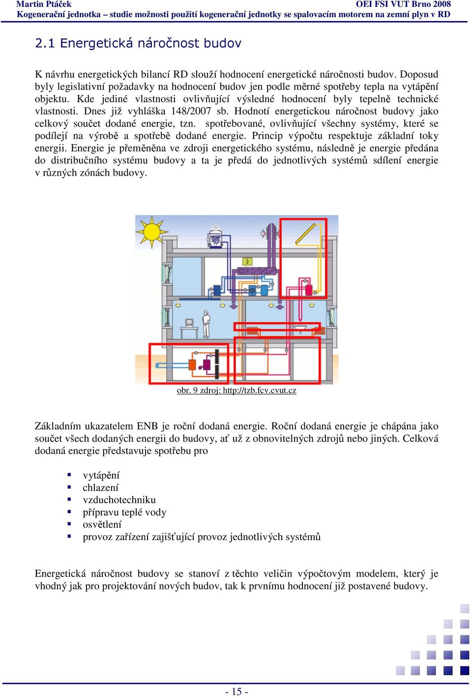 Dnes již vyhláška 148/2007 sb. Hodnotí energetickou náročnost budovy jako celkový součet dodané energie, tzn.