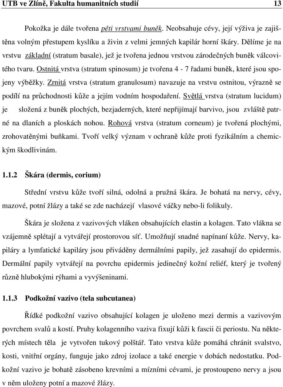 Ostnitá vrstva (stratum spinosum) je tvořena 4-7 řadami buněk, které jsou spojeny výběžky.