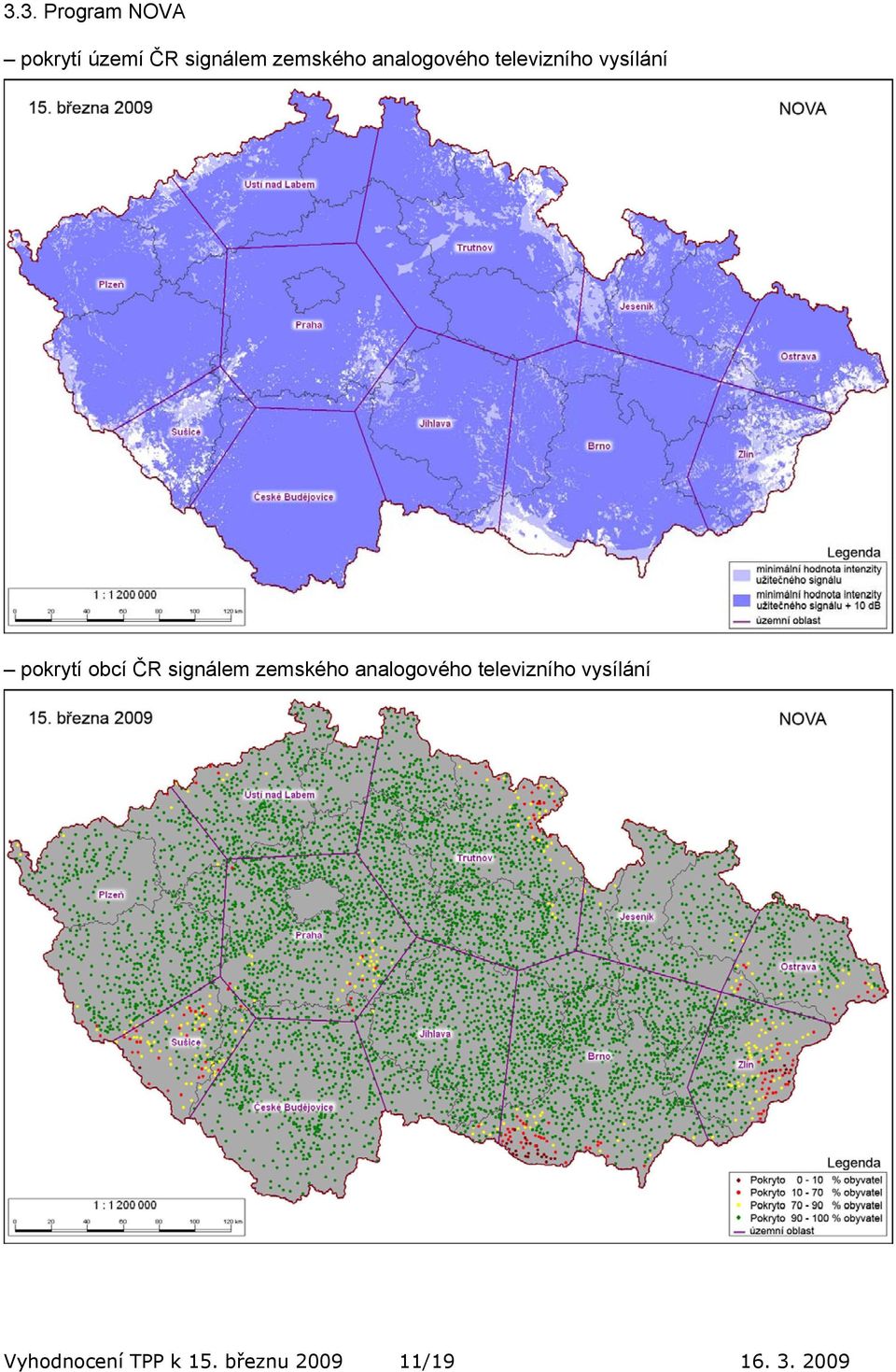 obcí ČR signálem zemského analogového televizního