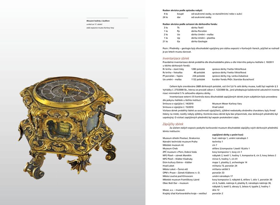 ks Ga sbírka Geologie Pozn.: Předměty geologie byly dlouhodobě vypůjčeny pro stálou expozici v Karlových Varech, půjčitel se rozhodl je po letech muzeu darovat.