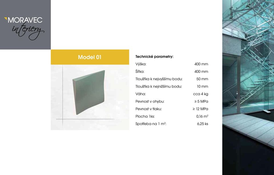 Pevnost v ohybu: Pevnost v tlaku: 50 mm 10 mm cca 4 kg