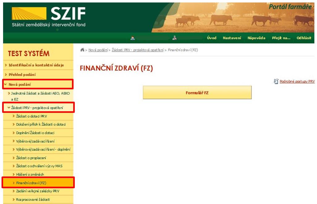 Po kliknutí na záložku PORTÁL FARMÁŘE se v hlavičce webových stránek SZIF zobrazí okno pro přihlášení (obr. 2).