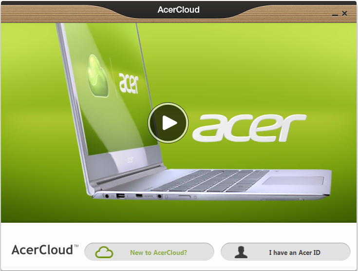 40 - Nastavení AcerCloud Nastavení AcerCloud pro Windows Pokud chcete nainstalovat AcerCloud na počítač bez AcerCloud, můžete si stáhnout instalační program pro AcerCloud z webové stránky AcerCloud