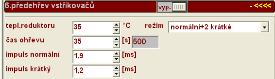 parametry mapy - zaškrtnutím parametry mapy můžete měnit teplotní intervaly mapy pomocí + / - nebo shift + / shift - 4.