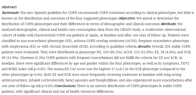 4..05 Popis fenotypů Databáze těžké CHOPN ČR DP ČPFS Popis fenotypů POPE STUDY Výskyt fenotypů ESP Distribution and outcomes of the new Spanish