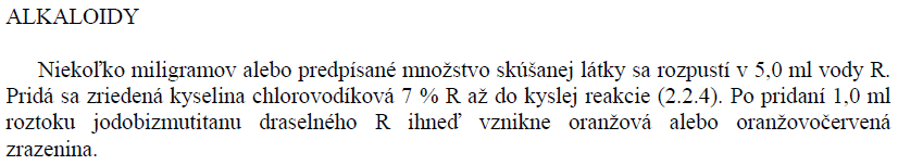 Praktické cvičenie č. 2 z predmetu Analýza liečiv A. Teoretická príprava na praktické cvičenie vysvetlenie princípu chemických reakcii skúšok totožnosti skupín uvedených v pracovných postupoch.