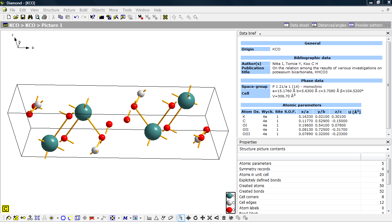 Diamond Diamond: http://www.crystalimpact.