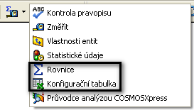 Obnovit (obr. 2.2 (4)) Tlačítko slouží pro obnovu modelu po jeho předchozí úpravě. Hlavní panel (obr. 2.2 (5)) Pomocí nabídky v hlavním menu jsou dostupné veškeré možnosti programu. Nástroje (obr. 2.2 (6)) Po klepnutí na ikonu se objeví nabídka.