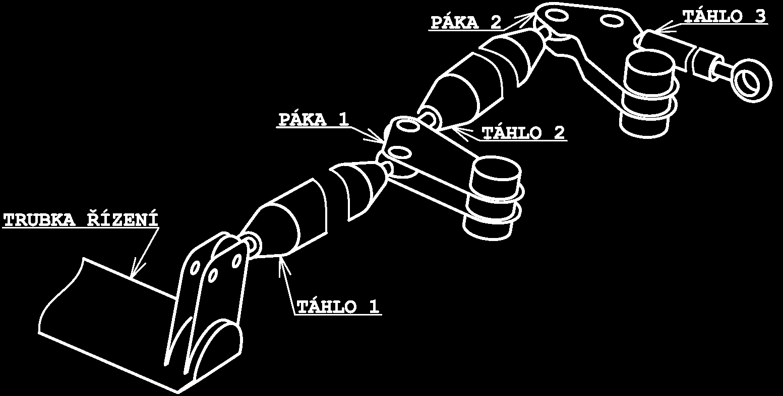 7.3 VARIANTA S KŘIDÉLKEM 7.3.1 Podélné řízení Obrázek 7.