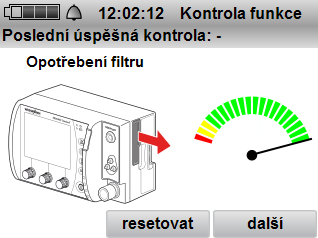 8 Kontrola funkce 8. V testu tlačítek tisknout postupně všechny ovládací prvky, až na tlačítko zap/vyp. 9.