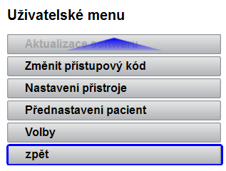 5 Nastavení menu 7. Pro zvolení dílčích menu otočte jedním ze tří navigačních knoflíků. 8. Pro vyvolání dílčích menu stiskněte jeden ze tří navigačních knoflíků. 9.