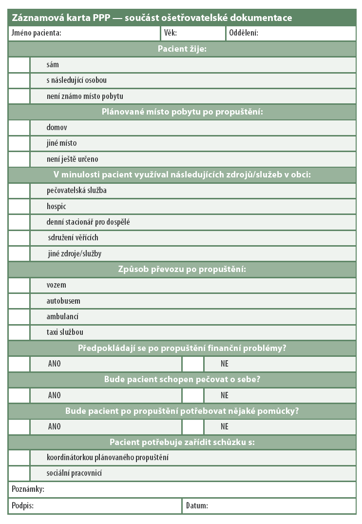 P/K vyžadující následnou rehabilitaci; P/K na kyslíku; P/K s kanylou nebo dlouhodobě na IV terapii (Škrla, Škrlová, 2003).