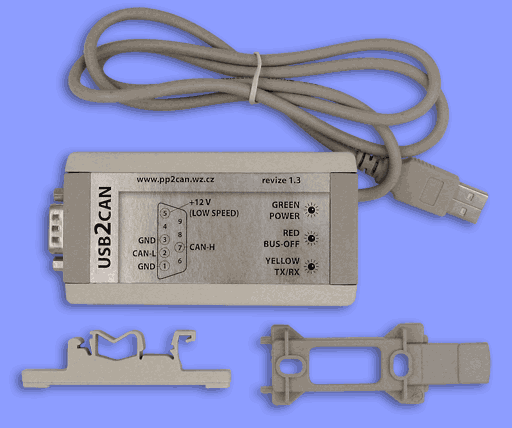 5 KONFIGURAČNÍ ROZHRANÍ USB2CAN USB2CAN je adaptér pro připojení sběrnice CAN k PC prostřednictvím USB. Toto zařízení je inovovanou variantou CAN bus převodníku PP2CAN.