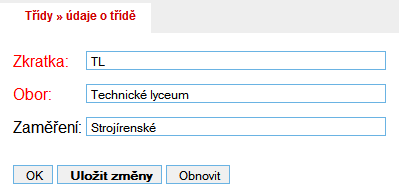 Smazání školního roku ( ) Obrázek 9: Smazat záznam - potvrzení školení rok není nebo nebude v Etřídnice ještě využíván. Požadujete-li smazání některého školního roku, zvolte ikonku popelnice.