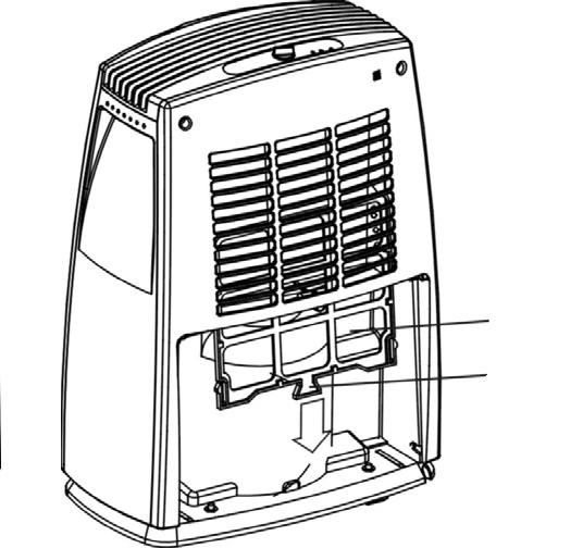 Umyte filter studenou vodou (chladnejšou ako 40 C) každé dva týždne a po dôkladnom vysušení vložte filter späť na miesto. Filter Rukoväť filtra POKYNY O ÚDRŽBE 1.