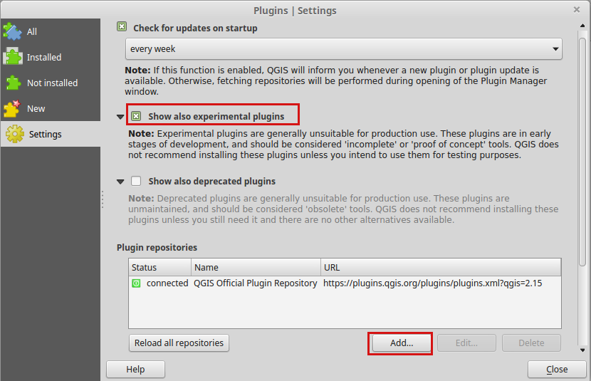 Příloha C Uživatelská příručka C.1 Instalace a spuštění zásuvného modulu Plugin v současné době není dostupný v oficiálním repositáři QGIS.