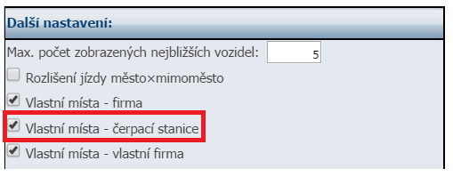 Pro hromadné nastavení tankovací směrnice lze využít funkci Export ke zpětnému importu, stáhne se soubor všech čerpacích stanic, ten si uživatel upraví dle svých požadavků, uloží a poté soubor zpětně