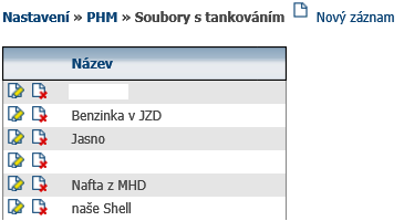 6.31 Typ PHM souborů - Vlastní formát souboru PHM Pokud má uživatel k dispozici elektronické soubory s výpisy tankování od firem, které nejsou předdefinovány v aplikaci Webdispečink, může si import