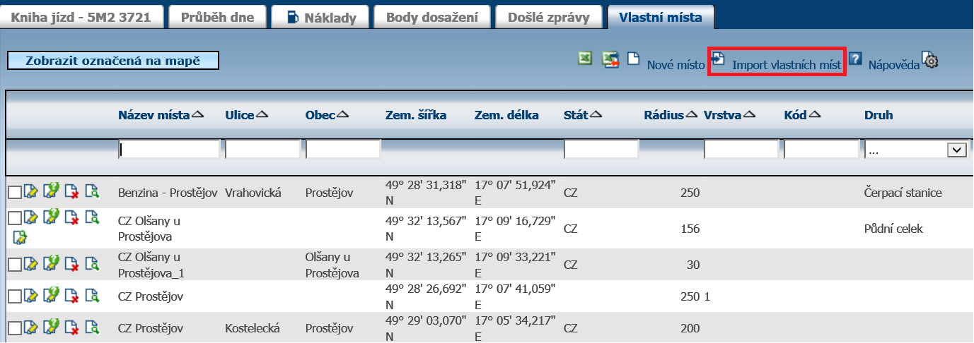 A také zadáním adresy v mapě nebo výběrem v mapě: Vlastní místo by nemělo být příliš malé pod 50 m ani příliš velké nad 500 m.