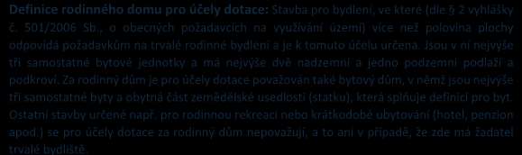 1. Komu je dotace určena?